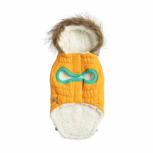 Abrigo de Invierno para Perro GF Pet Sailor Parka – Impermeable, Sherpa, Amarillo