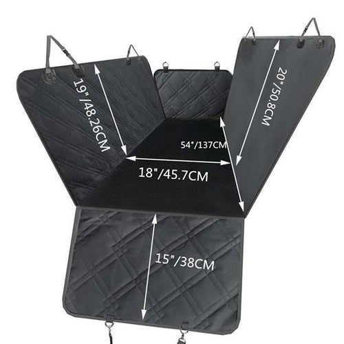 Funda Impermeable para Asiento Trasero – Modo Hamaca, Perros, Oxford Resistente