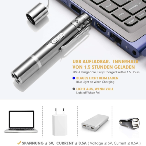 Puntero Láser 7 en 1 para Gatos – USB Recargable, Luz LED, Linterna