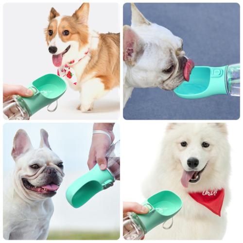 Bebedero Portátil para Mascotas – 350ml/550ml, PC Ecológico, Viaje y Senderismo