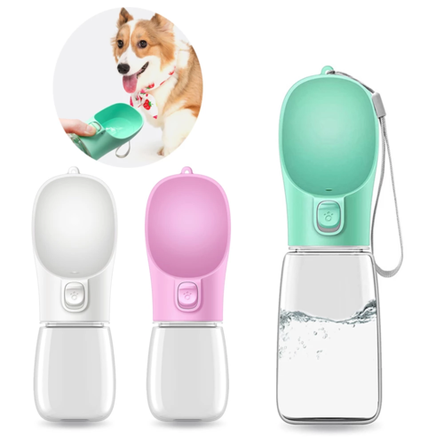 Bebedero Portátil para Mascotas – 350ml/550ml, PC Ecológico, Viaje y Senderismo