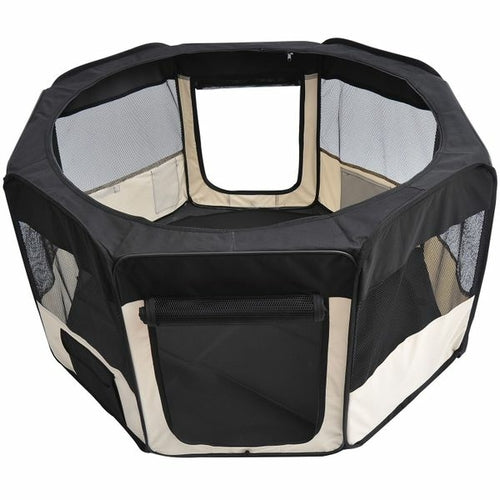 Corral Plegable para Mascotas PawHut 49" – Oxford 600D, Perros, Gatos y Conejos