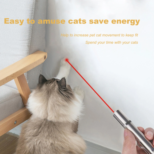 Puntero Láser 7 en 1 para Gatos – USB Recargable, Luz LED, Linterna