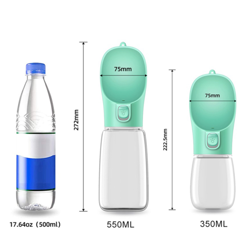 Bebedero Portátil para Mascotas – 350ml/550ml, PC Ecológico, Viaje y Senderismo